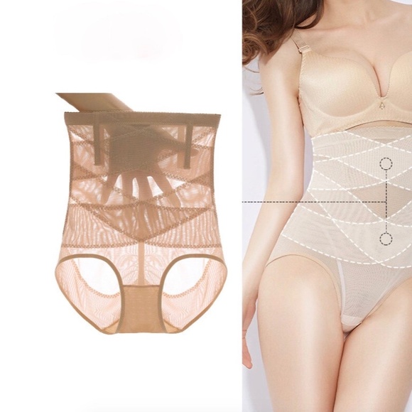 BLACK Light fine mesh shaper. High waist see through shaping panties. - Picture 7 of 15